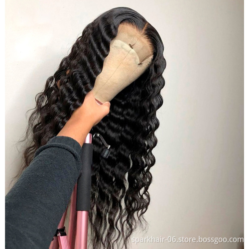 Raw Mink Indian Virgin Hair Glueless Body Wave Deep Wave Perruque Full Lace Human Hair Wigs Vendors